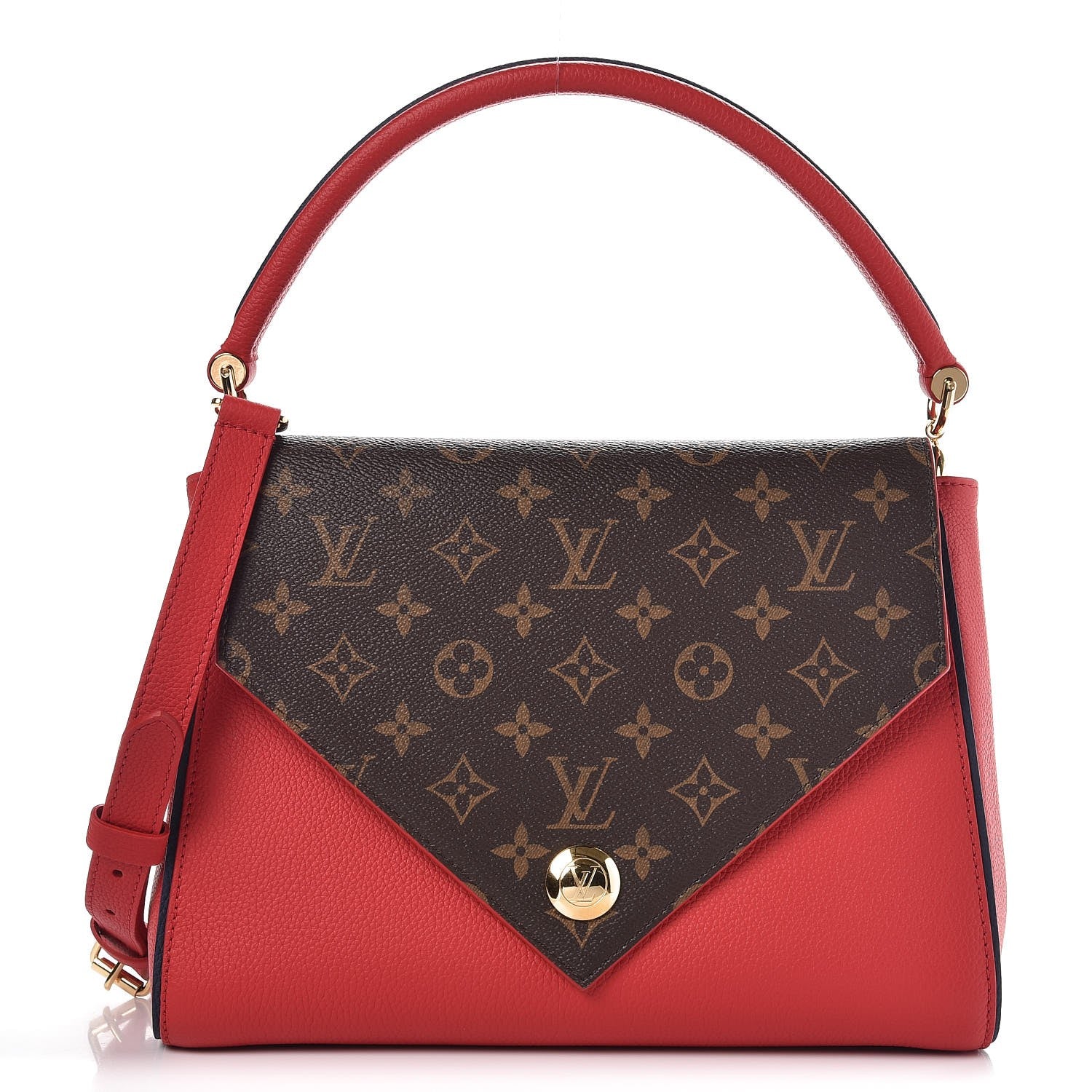 Louis Vuitton Calfskin Monogram Double V Rubis 1 of 9