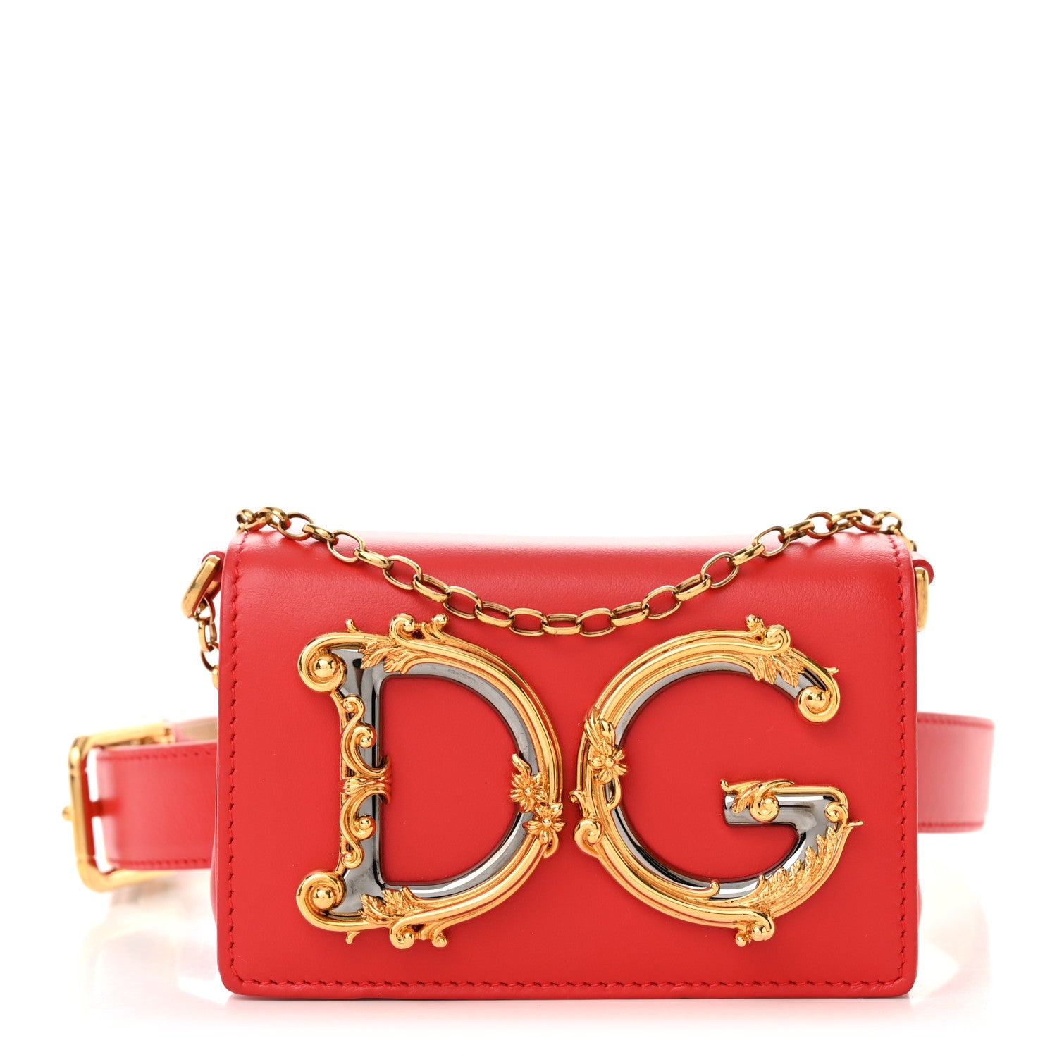 Dolce & Gabbana Nappa DG Girls Belt Bag 95 38 Red 1 of 13