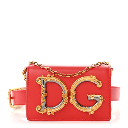Dolce & Gabbana Nappa DG Girls Belt Bag 95 38 Red 1 of 13