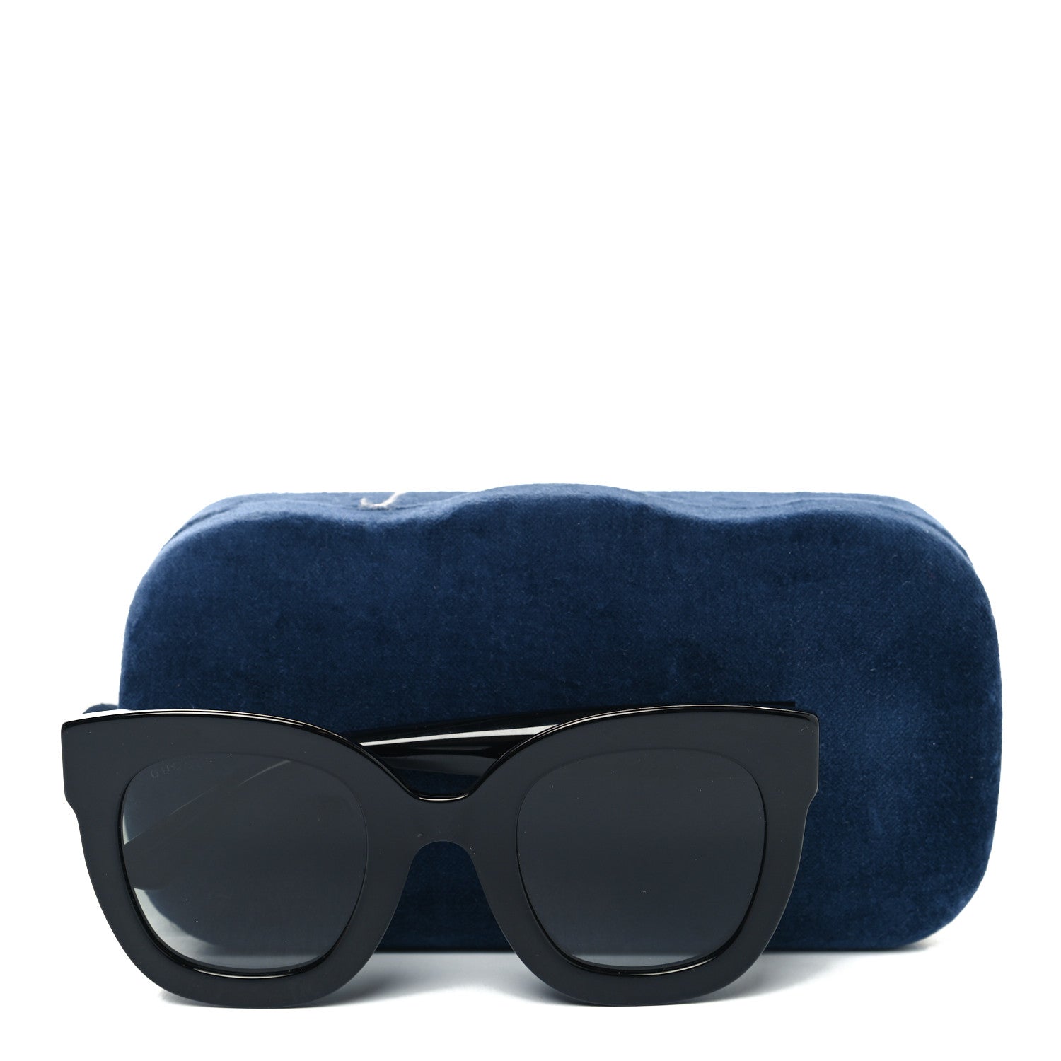 Gucci Acetate Crystal Star Round Frame Sunglasses GG0208S Black 9 of 9