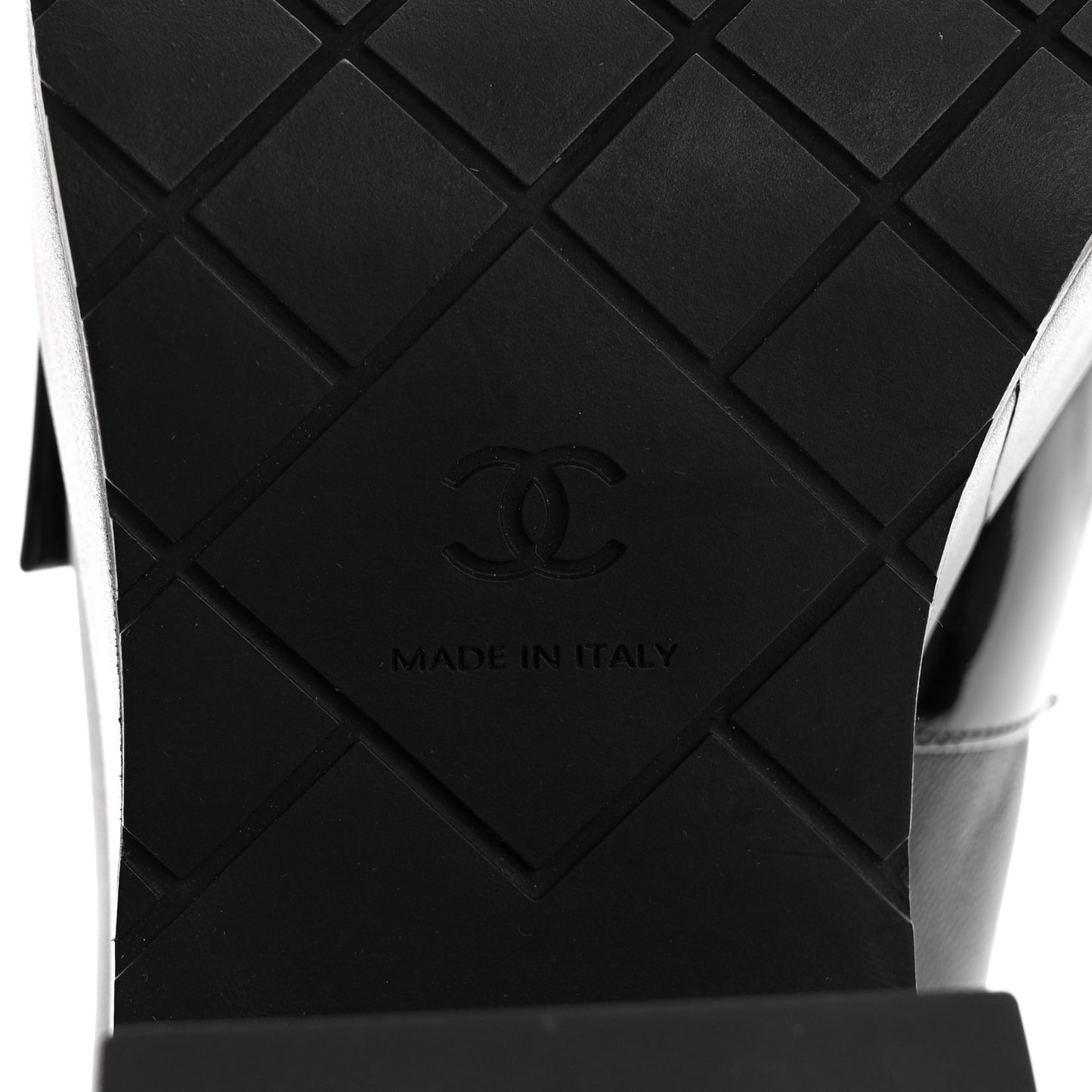 Lambskin Pearl Crystal Quilted CC Loafers 36 Black