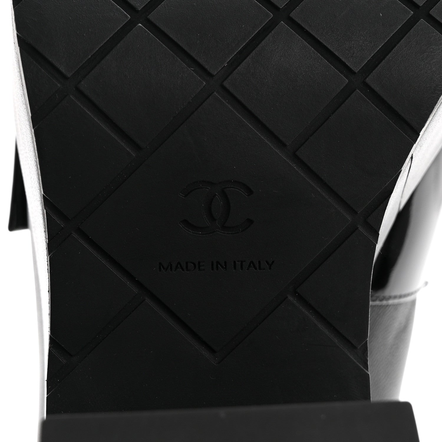 Chanel Lambskin Pearl Crystal Quilted CC Loafers 36 Black 7 of 9