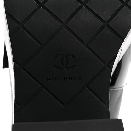 Chanel Lambskin Pearl Crystal Quilted CC Loafers 36 Black 7 of 9
