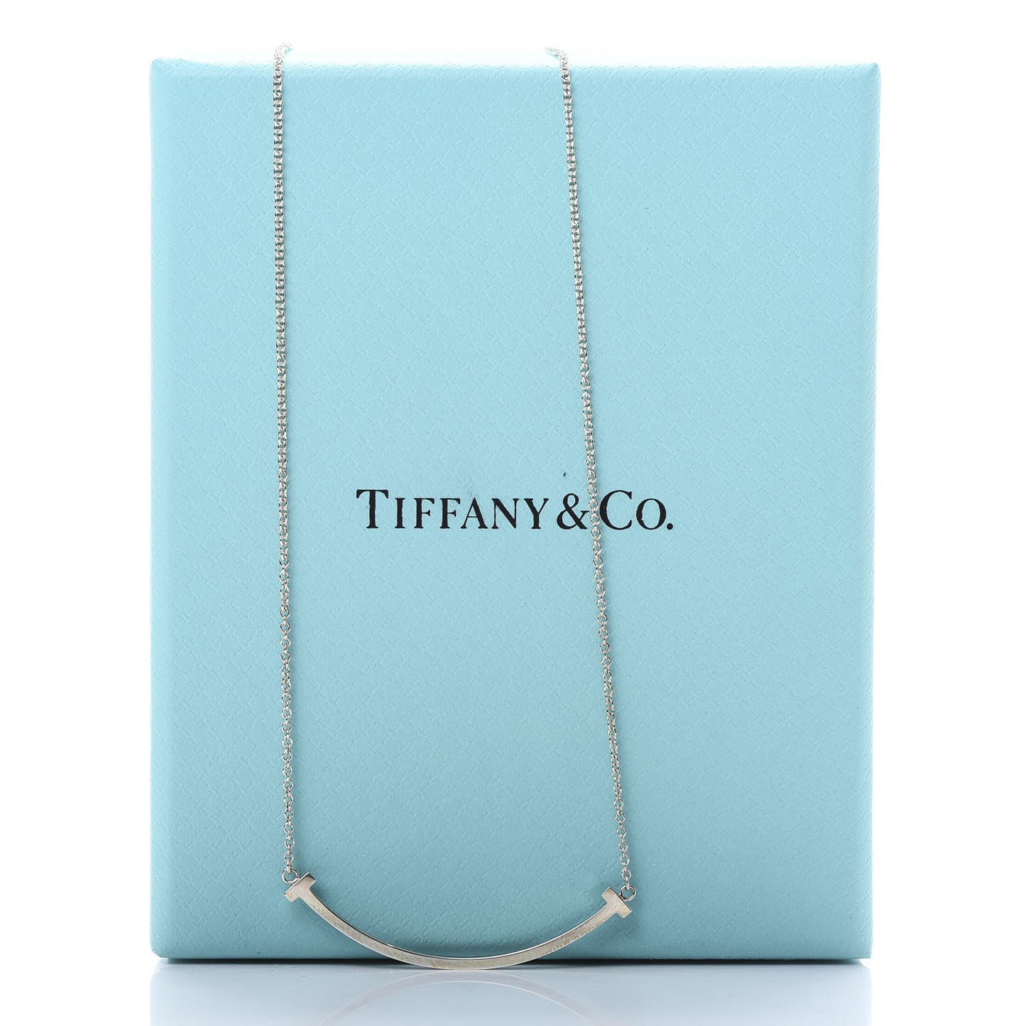 Sterling Silver Small T Smile Pendant Necklace