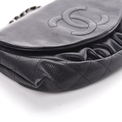 Chanel Caviar Half Moon Wallet On Chain WOC Black 9 of 11