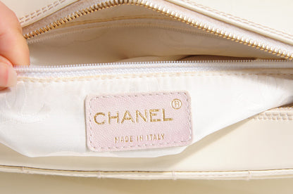 Chanel Patent Square Quilted Camera Case White 5 of 6