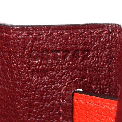 Hermes Evercolor Verso Kelly Retourne 32 Capucine Rouge H 7 of 15