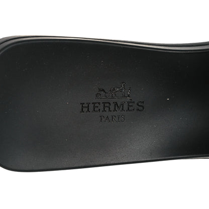 Hermes Rubber Aloha Sandals 38 Black 7 of 8