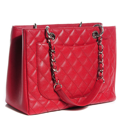 Chanel Caviar Grand Shopping Tote GST Red 3 of 7