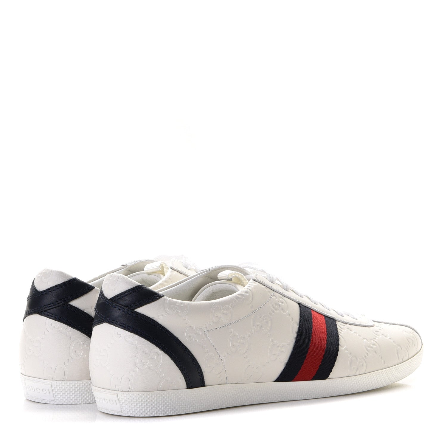 Gucci Guccissima Womens Web Sneakers 41 White 2 of 7