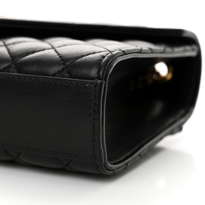 Saint Laurent Grain De Poudre Textured Mixed Matelasse Triquilt Small Monogram Satchel Black 10 of 12