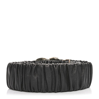 Chanel Lambskin Ruched CC Belt 85 34 Black 2 of 5