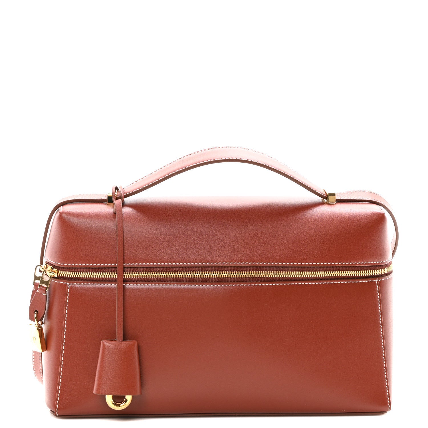 Loro Piana Saddle Calfskin Extra Bag L27 Deep Kummel 1 of 9