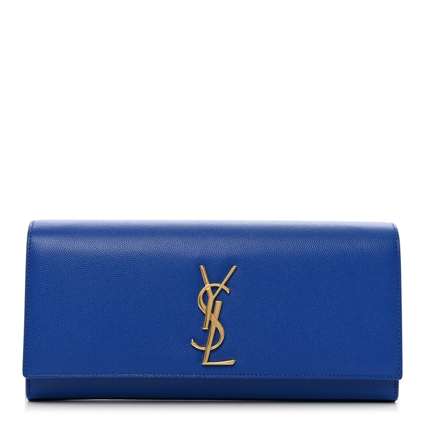 Grain De Poudre Classic Monogram Cassandre Clutch Blue Majorelle