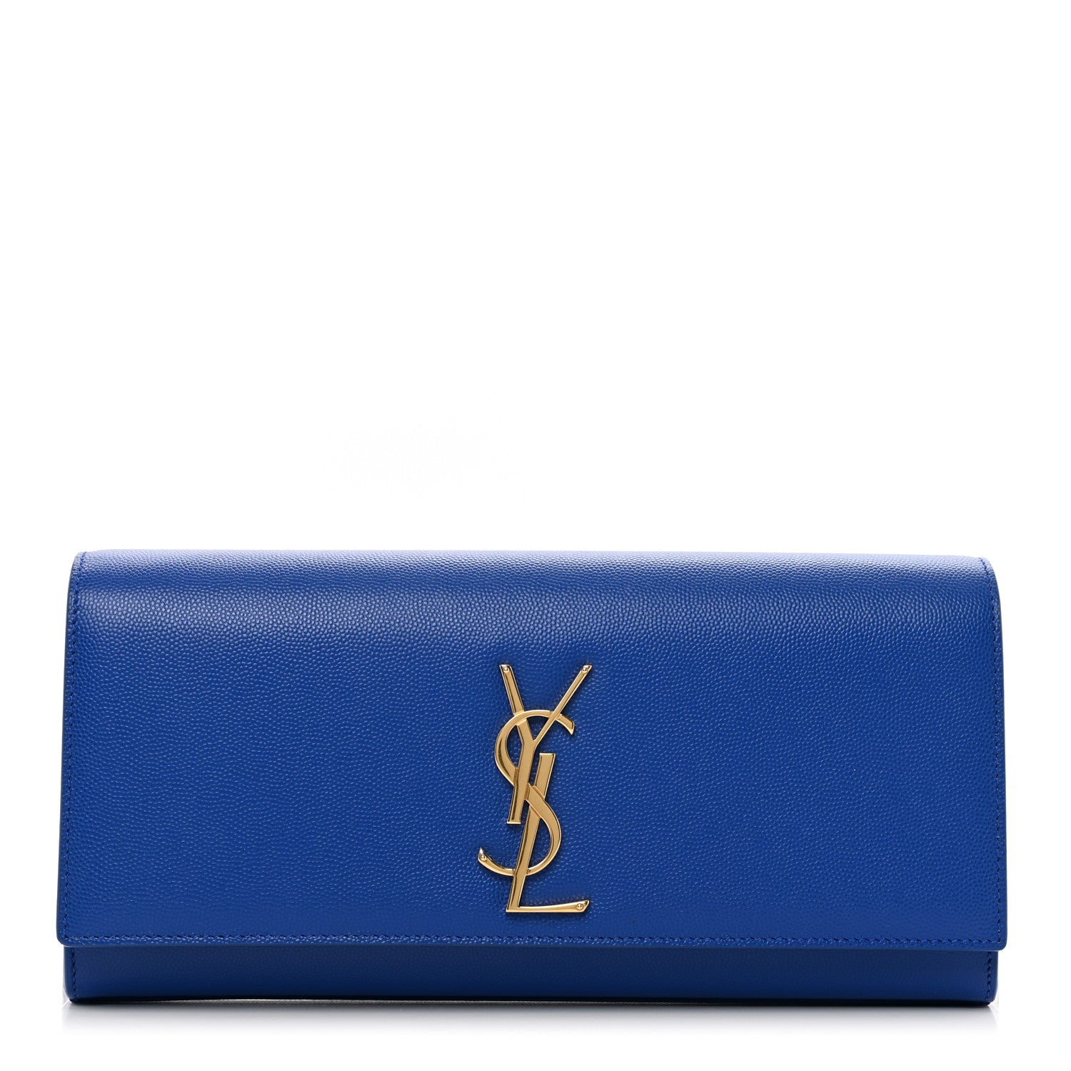 Saint Laurent Grain De Poudre Classic Monogram Cassandre Clutch Blue Majorelle 1 of 7