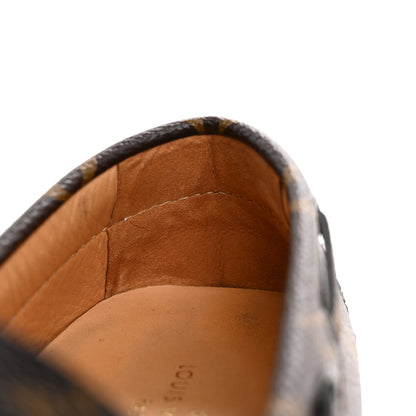 Louis Vuitton Monogram Mens Arizona Car Shoe Moccasin Loafers 8 10 of 12