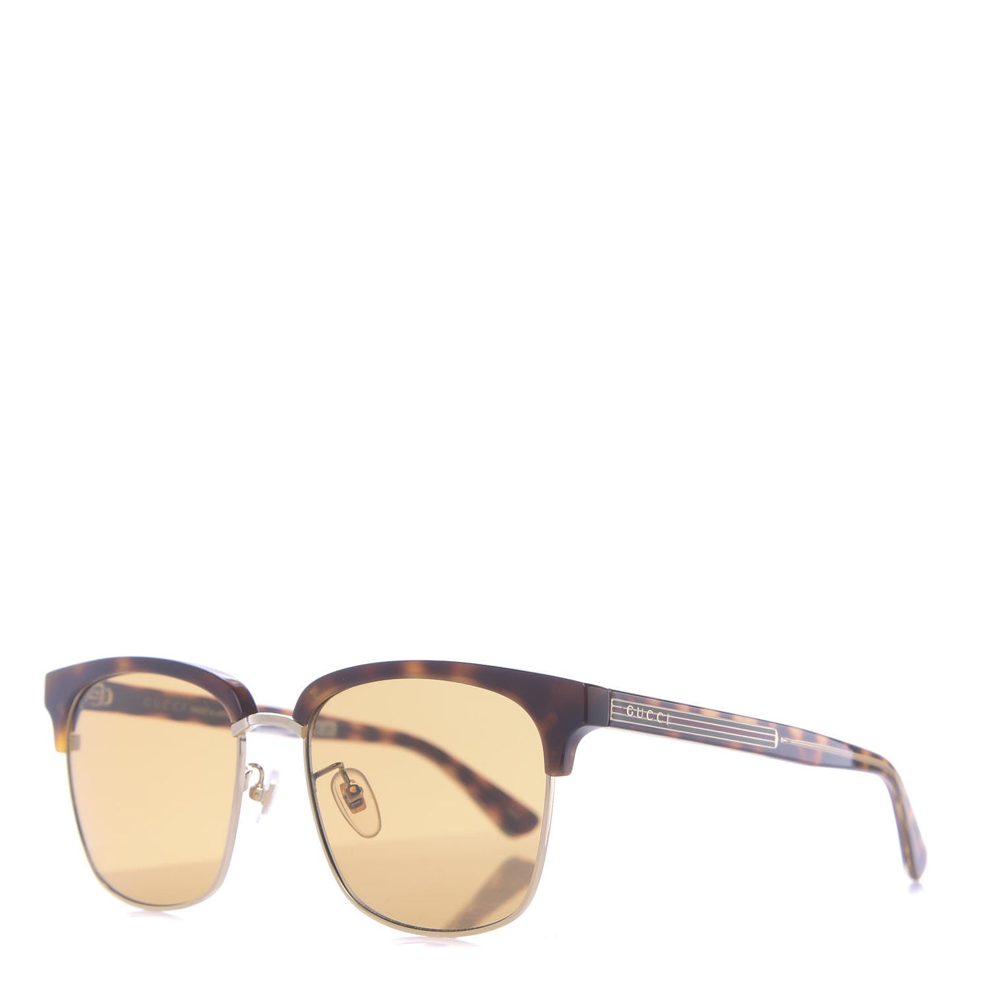 Acetate Square Frame Web Sunglasses GG0382S Tortoise