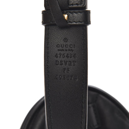 Gucci Calfskin Matelasse GG Marmont Belt Bag 75 30 Black 8 of 8