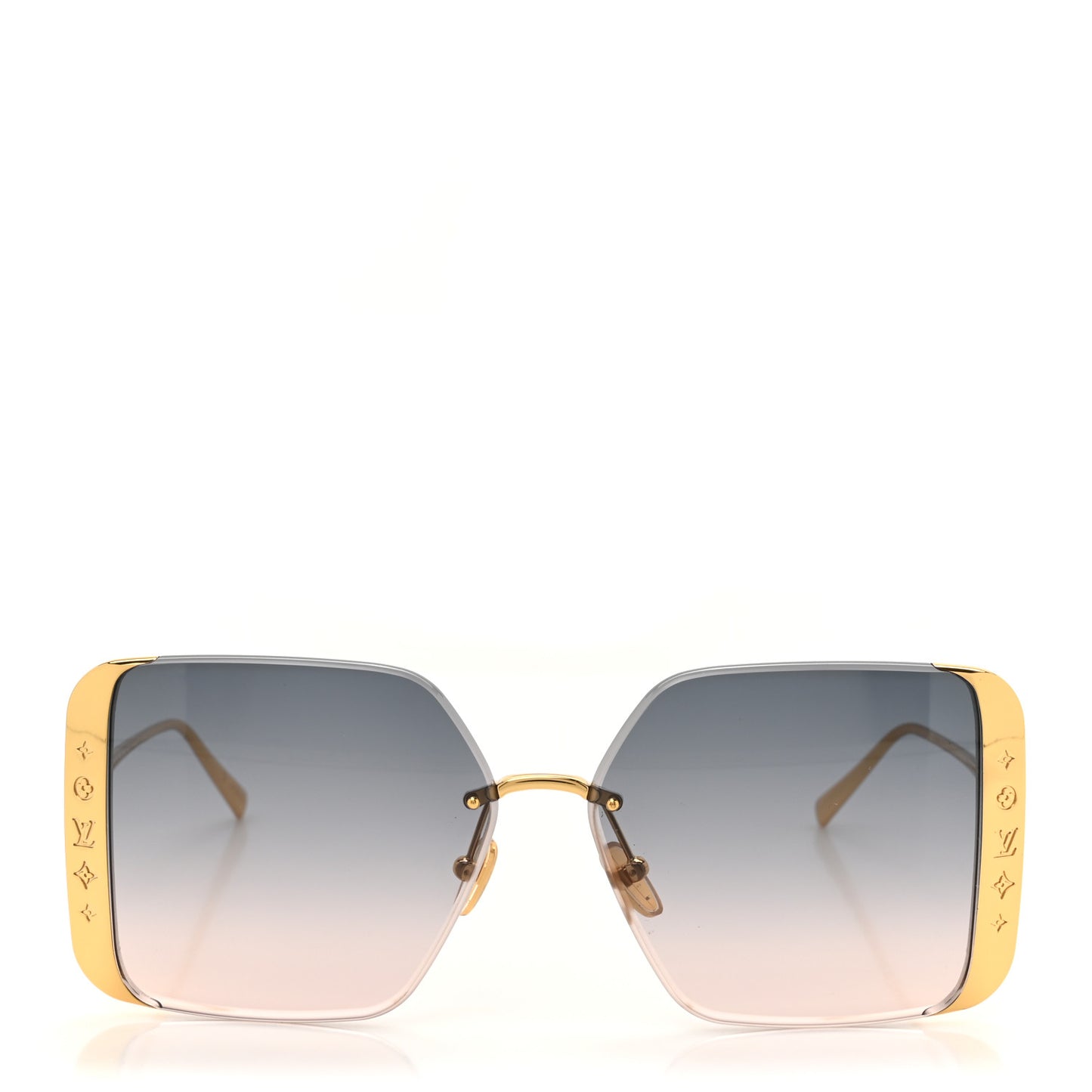Metal LV Moon Square Sunglasses Z1994U Gold