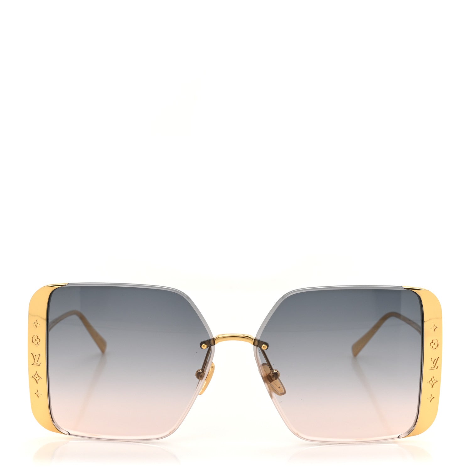 Louis Vuitton Metal LV Moon Square Sunglasses Z1994U Gold 2 of 6