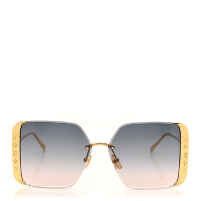Louis Vuitton Metal LV Moon Square Sunglasses Z1994U Gold 2 of 6