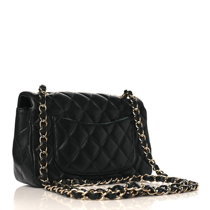 Chanel Lambskin Quilted Mini Rectangular Flap Black 3 of 10