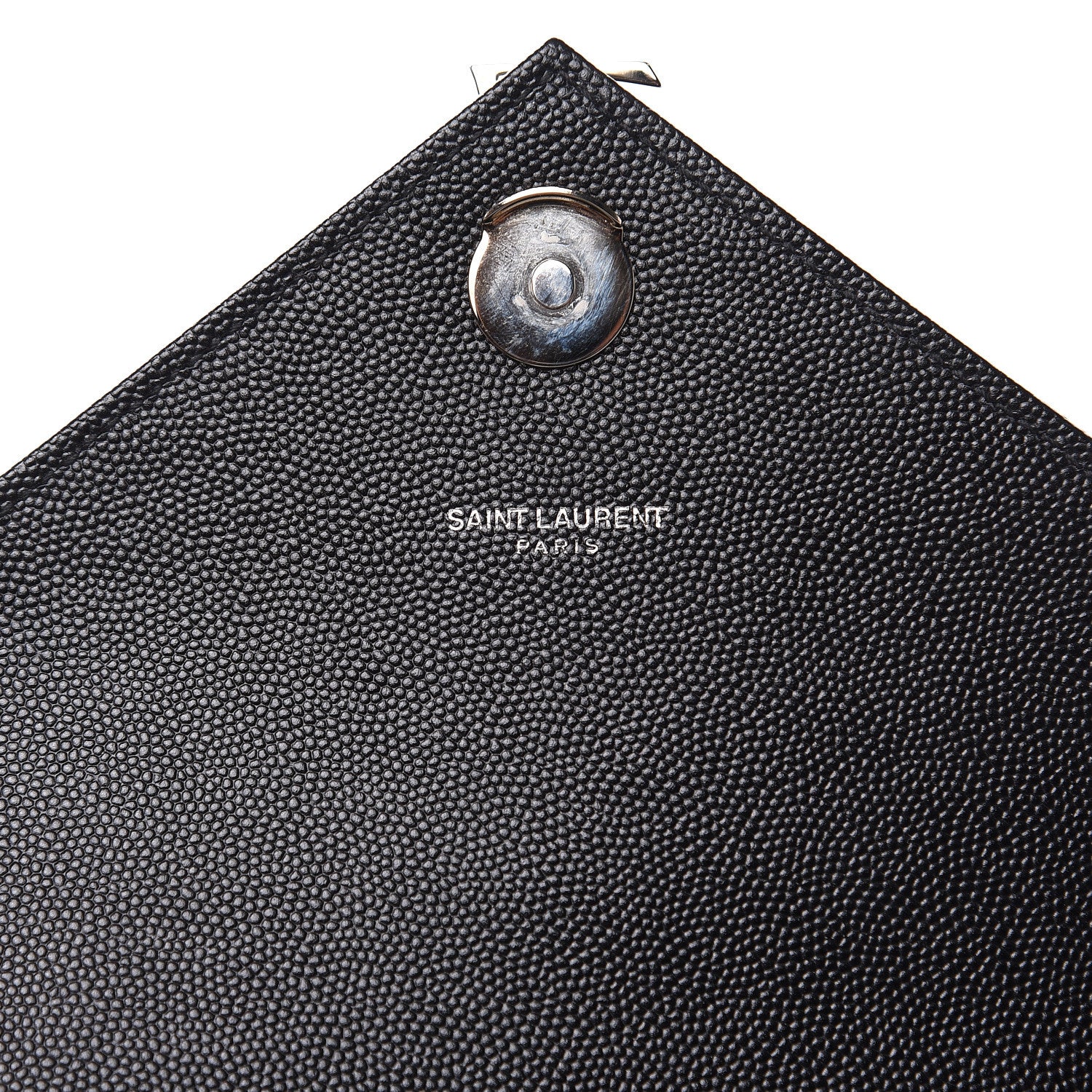 Saint Laurent Grain De Poudre Textured Mixed Matelasse Triquilt Medium Monogram Satchel Black 7 of 9