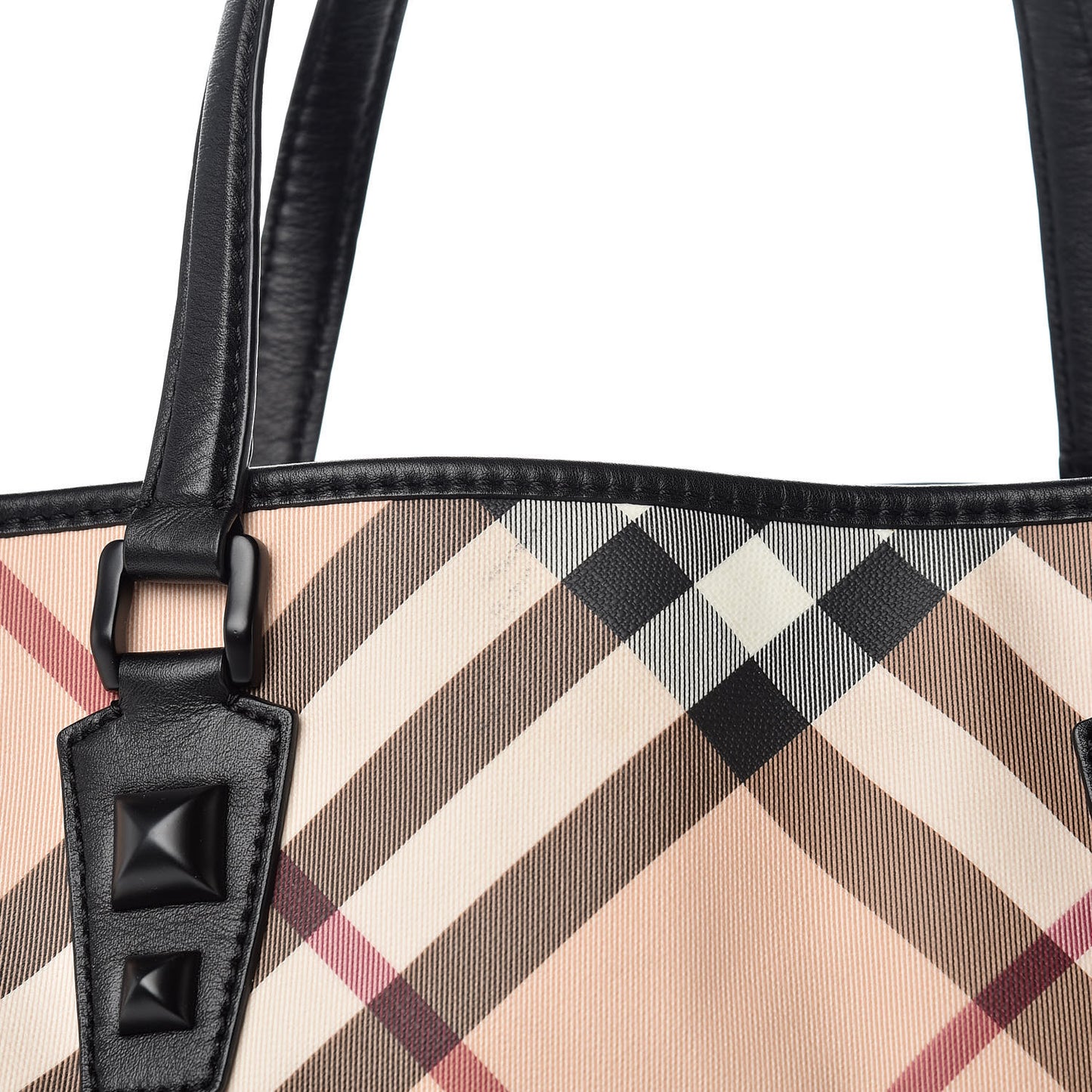 Nova Check Mega Stud Nickie Tote Black