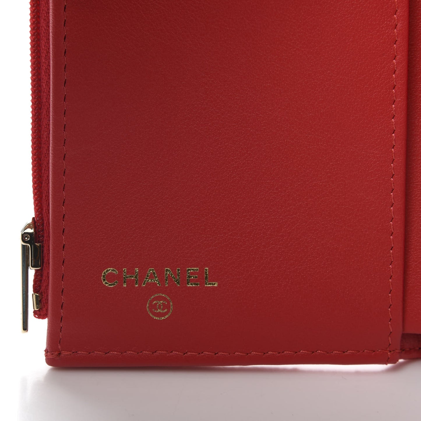 Caviar Quilted Small Flap Wallet Red