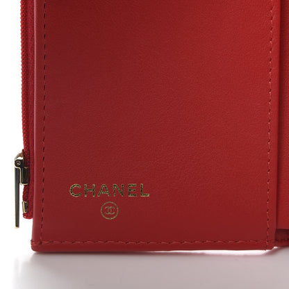 Chanel Caviar Quilted Small Flap Wallet Red 6 of 10