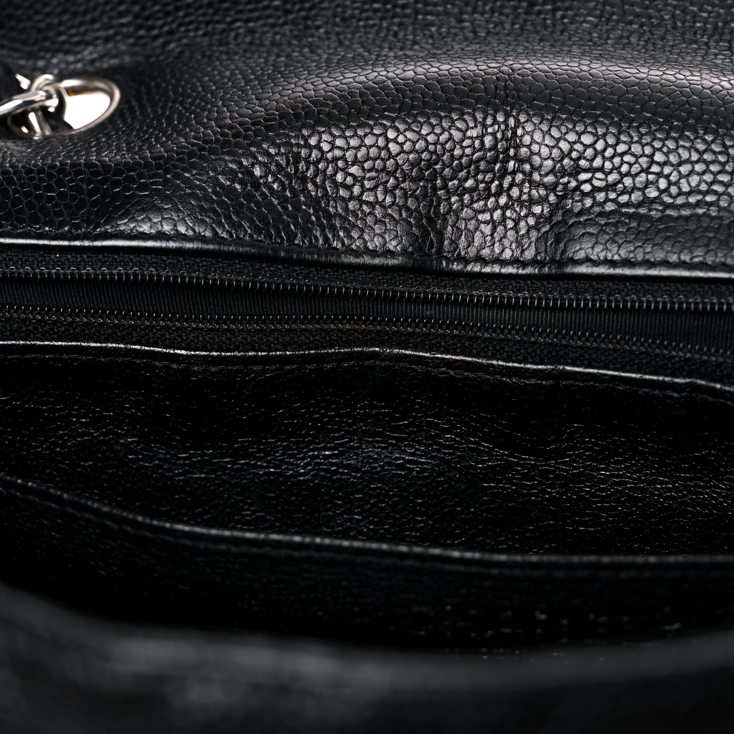 Caviar Quilted Jumbo Single Flap Black