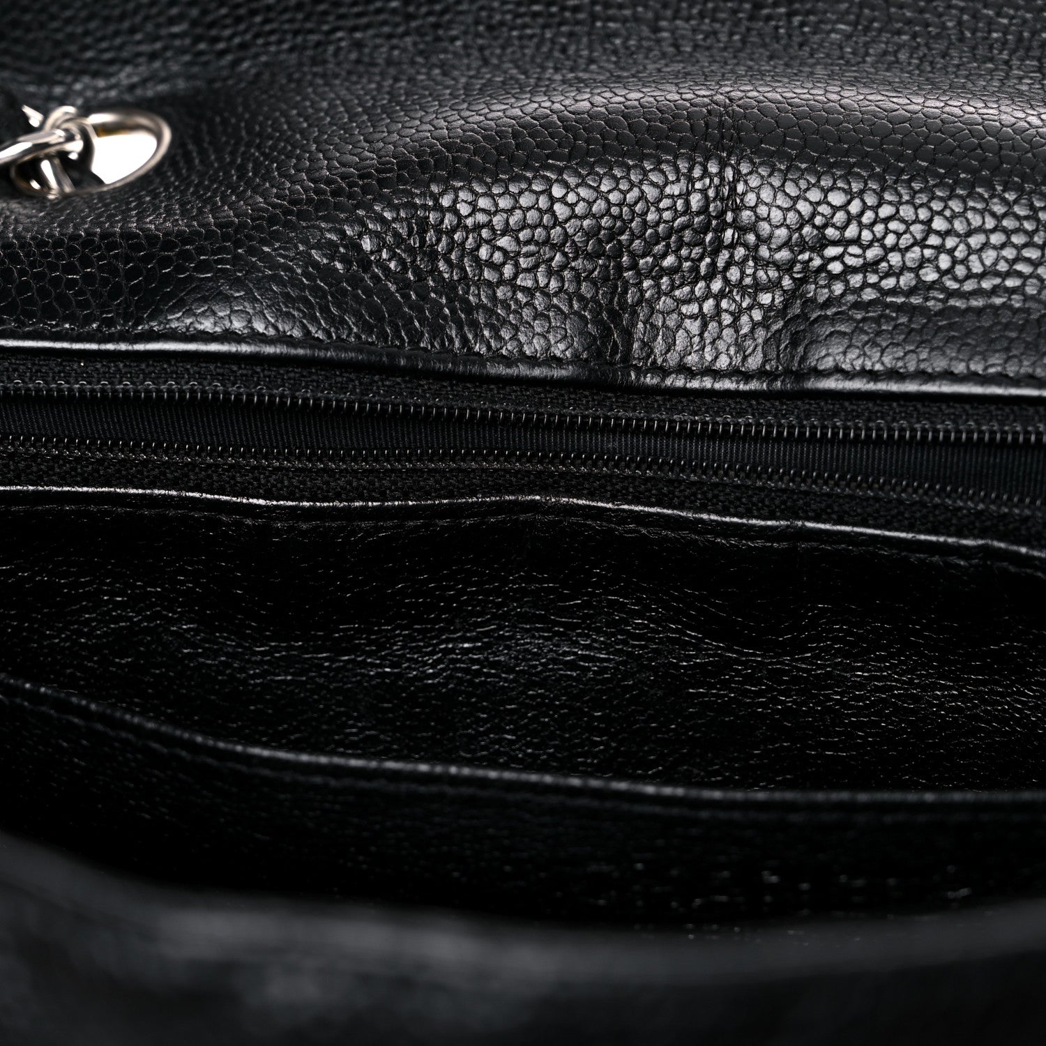 Chanel Caviar Quilted Jumbo Single Flap Black 15 of 22