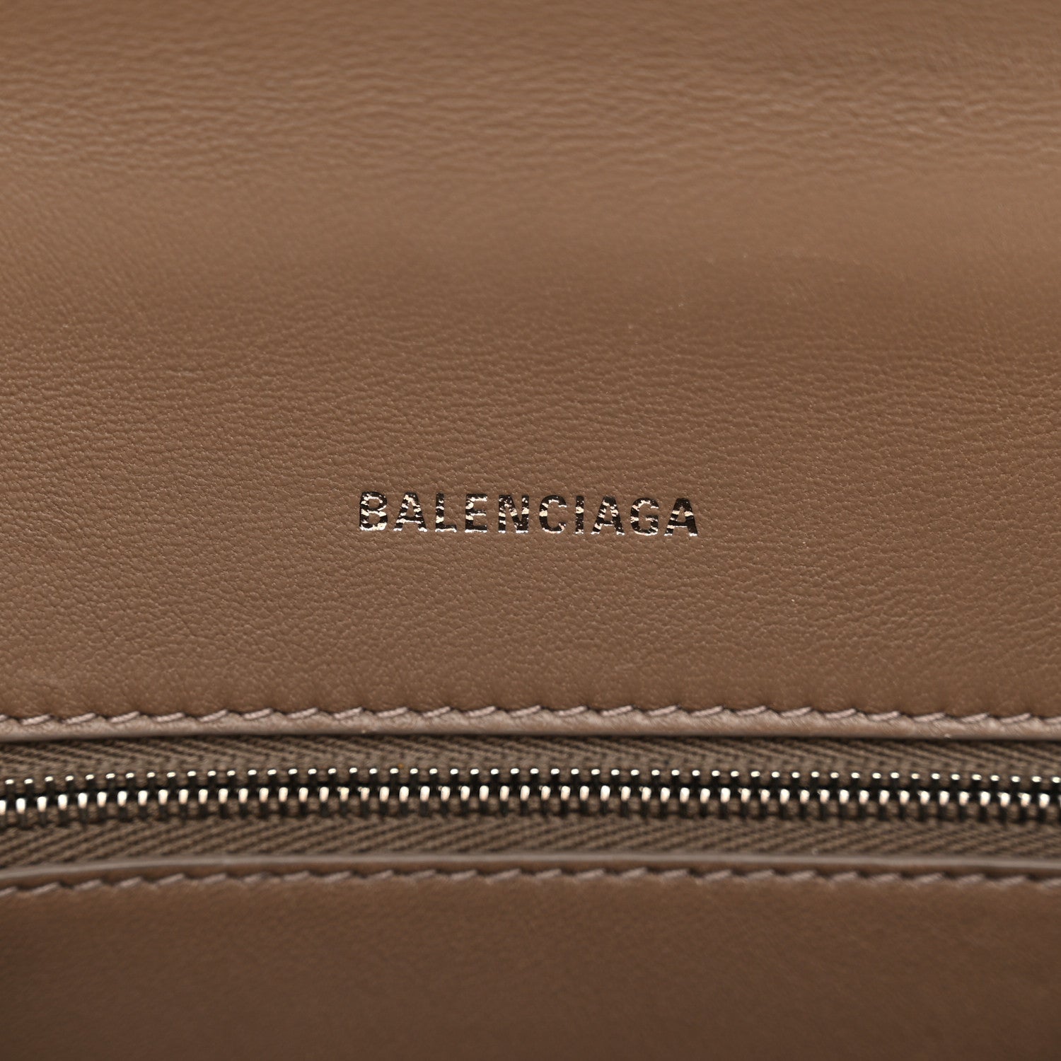 Balenciaga Calfskin Crocodile Embossed Small Hourglass Top Handle Bag Mink Grey 6 of 14