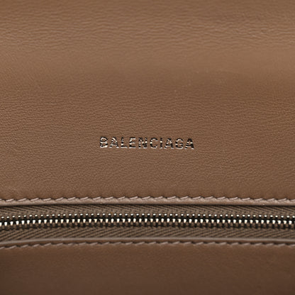 Balenciaga Calfskin Crocodile Embossed Small Hourglass Top Handle Bag Mink Grey 6 of 14