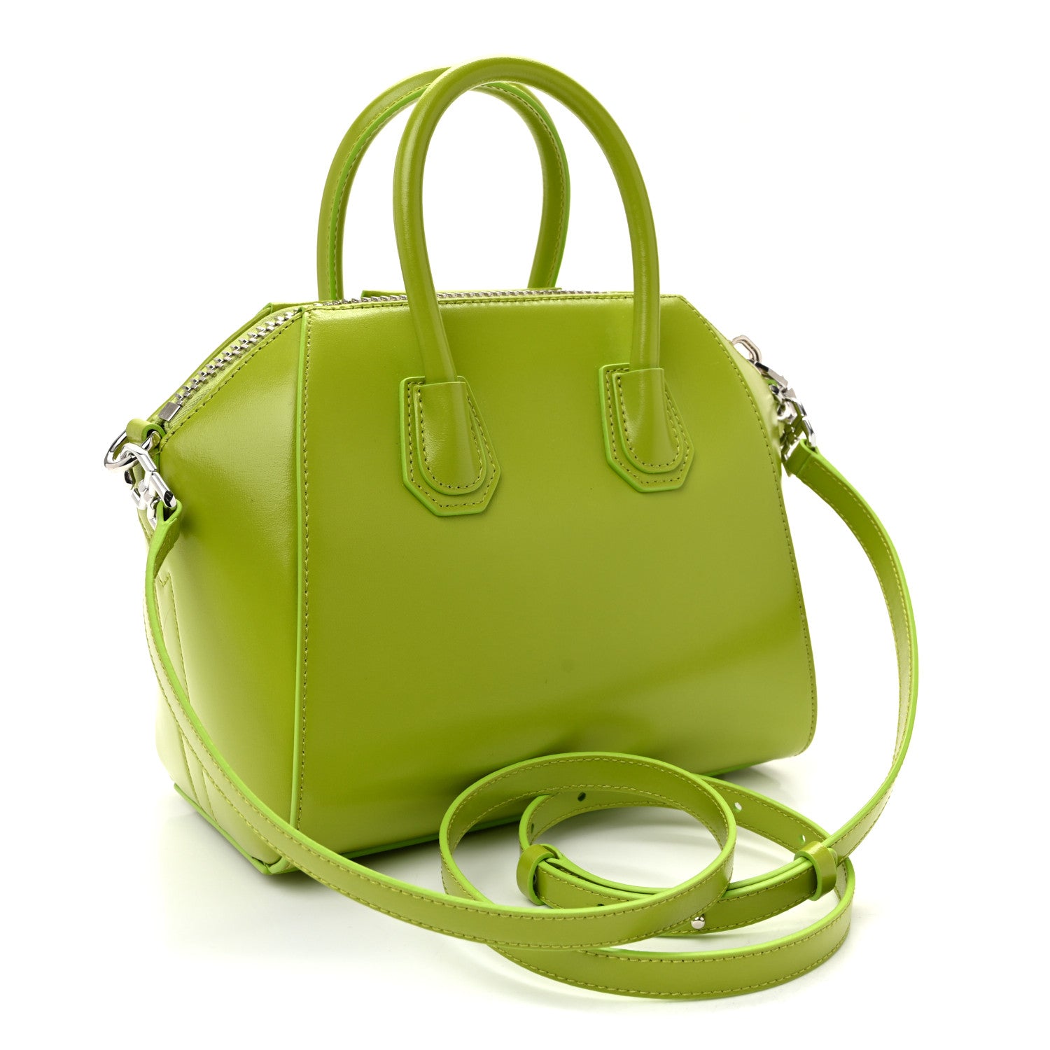Givenchy Shiny Lord Calfskin Mini Antigona Citrus Green 3 of 9