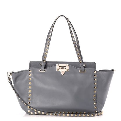Valentino Garavani Vitello Small Rockstud Tote Grey 1 of 7