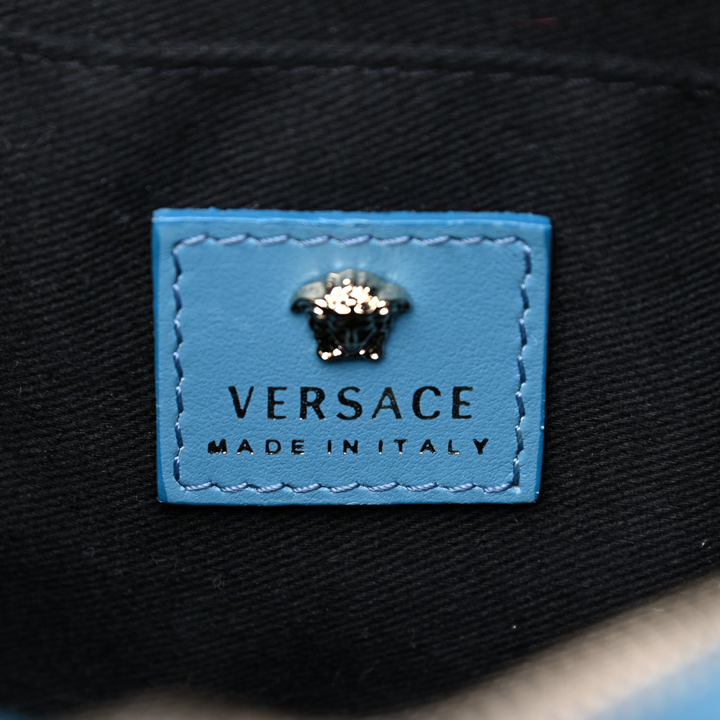 Calfskin Palazzo Medusa Camera Bag Blue