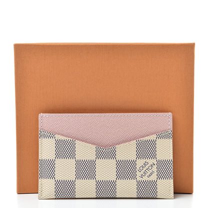 Louis Vuitton Damier Azur Daily Card Holder Rose Ballerine 8 of 8