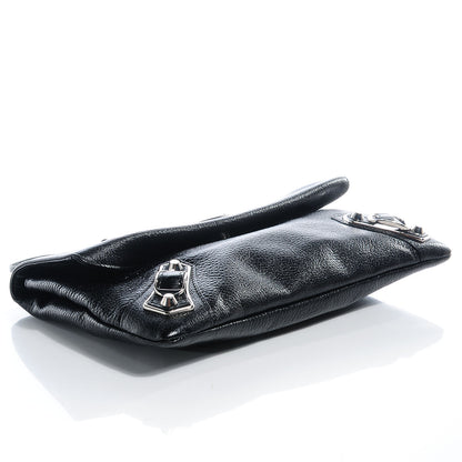 Balenciaga Chevre Metallic Edge Classic Hardware Envelope Clutch Black 4 of 7