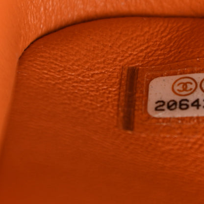 Chanel Patent Quilted Jumbo Double Flap Orange 7 of 11
