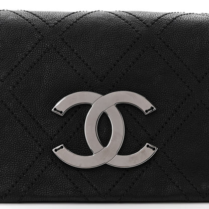 Chanel Calfskin Diamond Stitch Accordion Flap Black 8 of 13