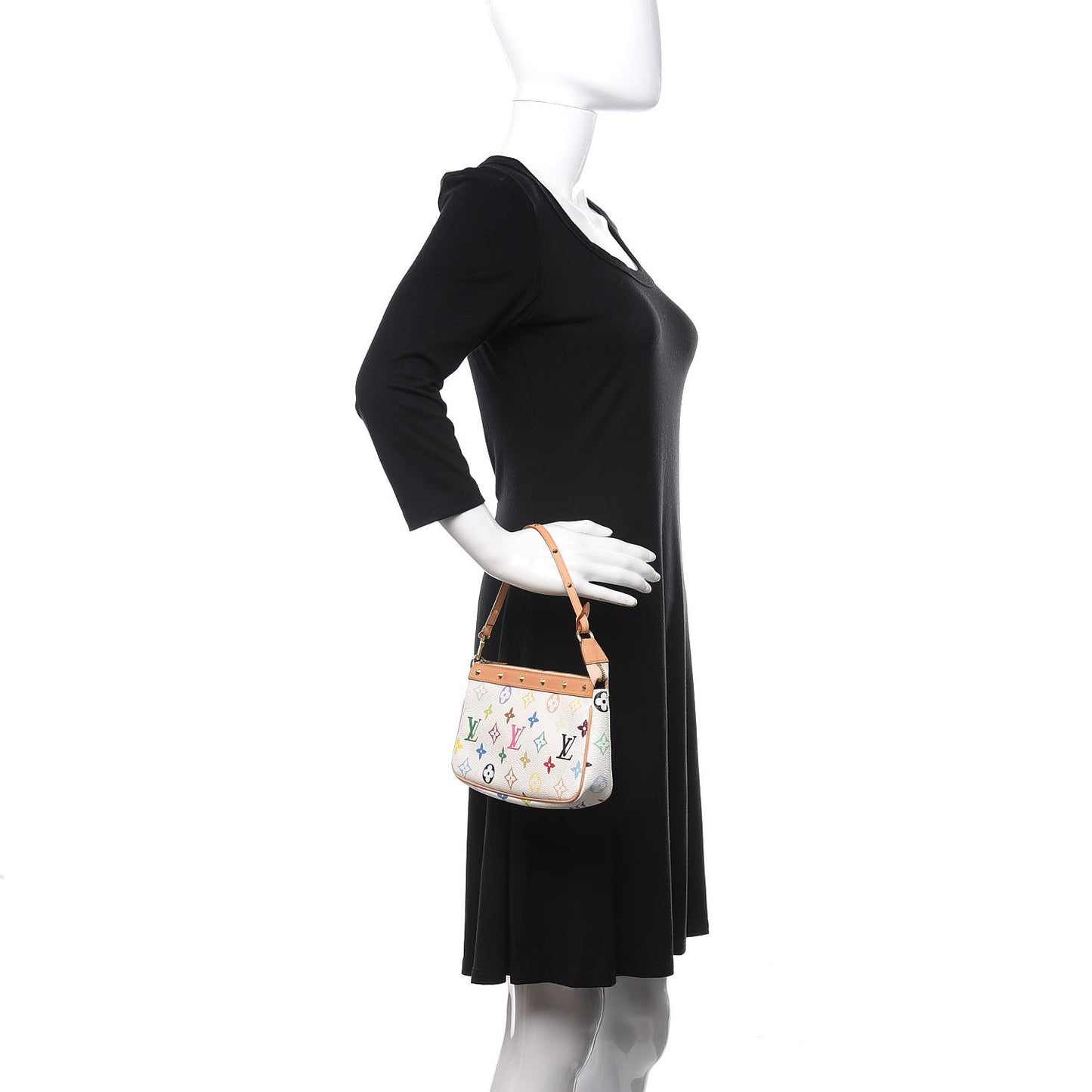 Monogram Multicolor Pochette Accessories White