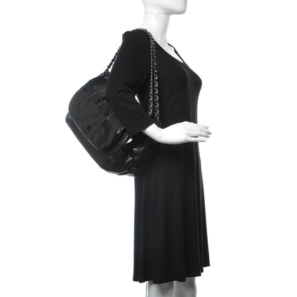 Chanel Lambskin Patent Calfskin Brooklyn Patchwork Flap Black 2 of 11