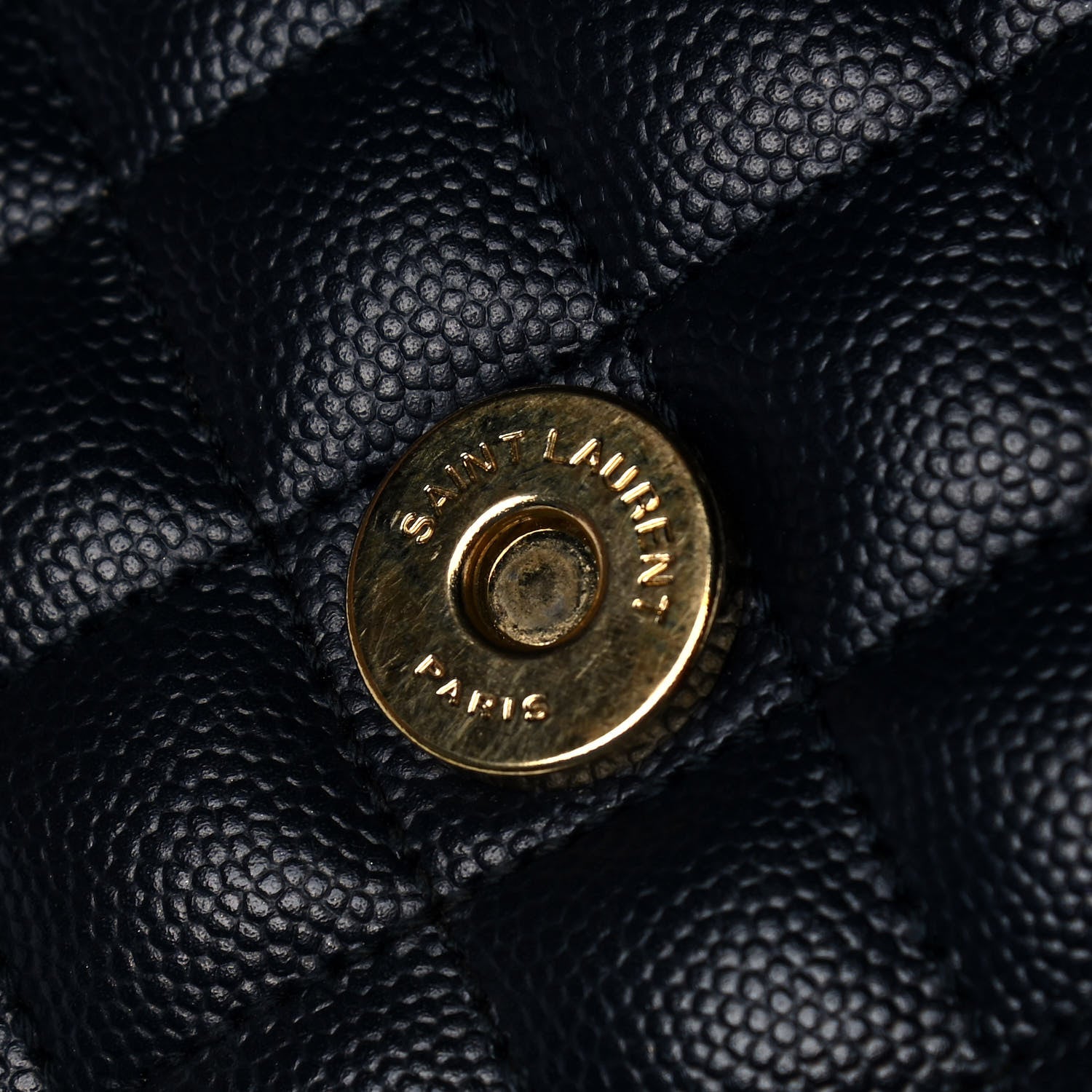 Saint Laurent Grain De Poudre Textured Mixed Matelasse Triquilt Medium Monogram Satchel Deep Marine 13 of 13