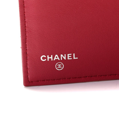 Chanel Calfskin Stitched Fancy CC Long Double Wallet Rose Fonce 5 of 9