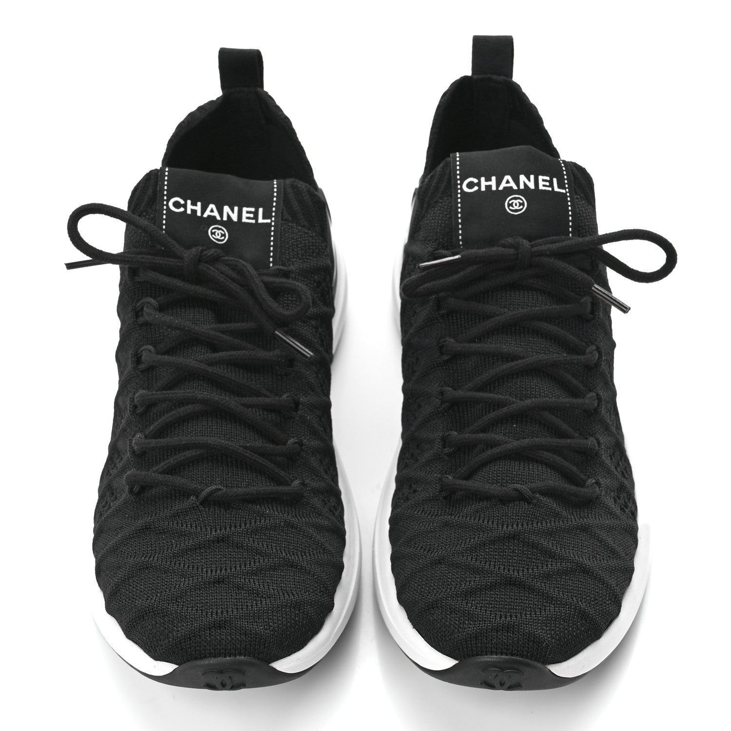 Chanel Fabric Logo Sneakers 39 Black 5 of 10