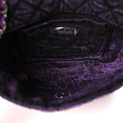 Chanel Washed Denim Quilted Small Denimpression Flap Violet Purple Black 5 of 9