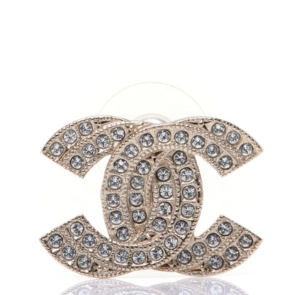 Chanel Crystal Double CC Earrings Light Gold 5 of 7