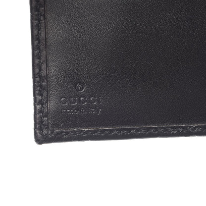 Gucci Guccissima Metal Bar French Flap Wallet Black 6 of 7