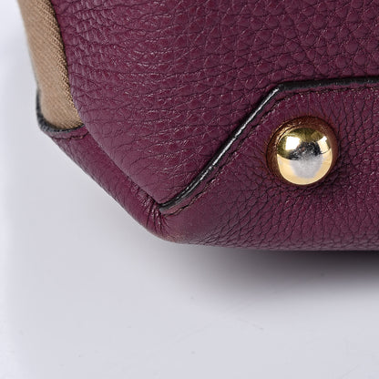 Burberry Grainy Calfskin House Check Medium Banner Tote Elderberry 12 of 16